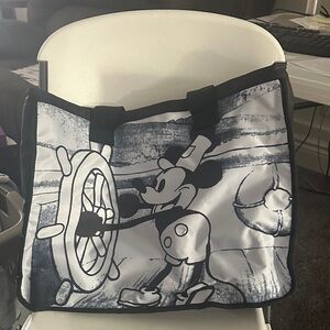 Disney Black and Gray Steamboat Mickey Bag